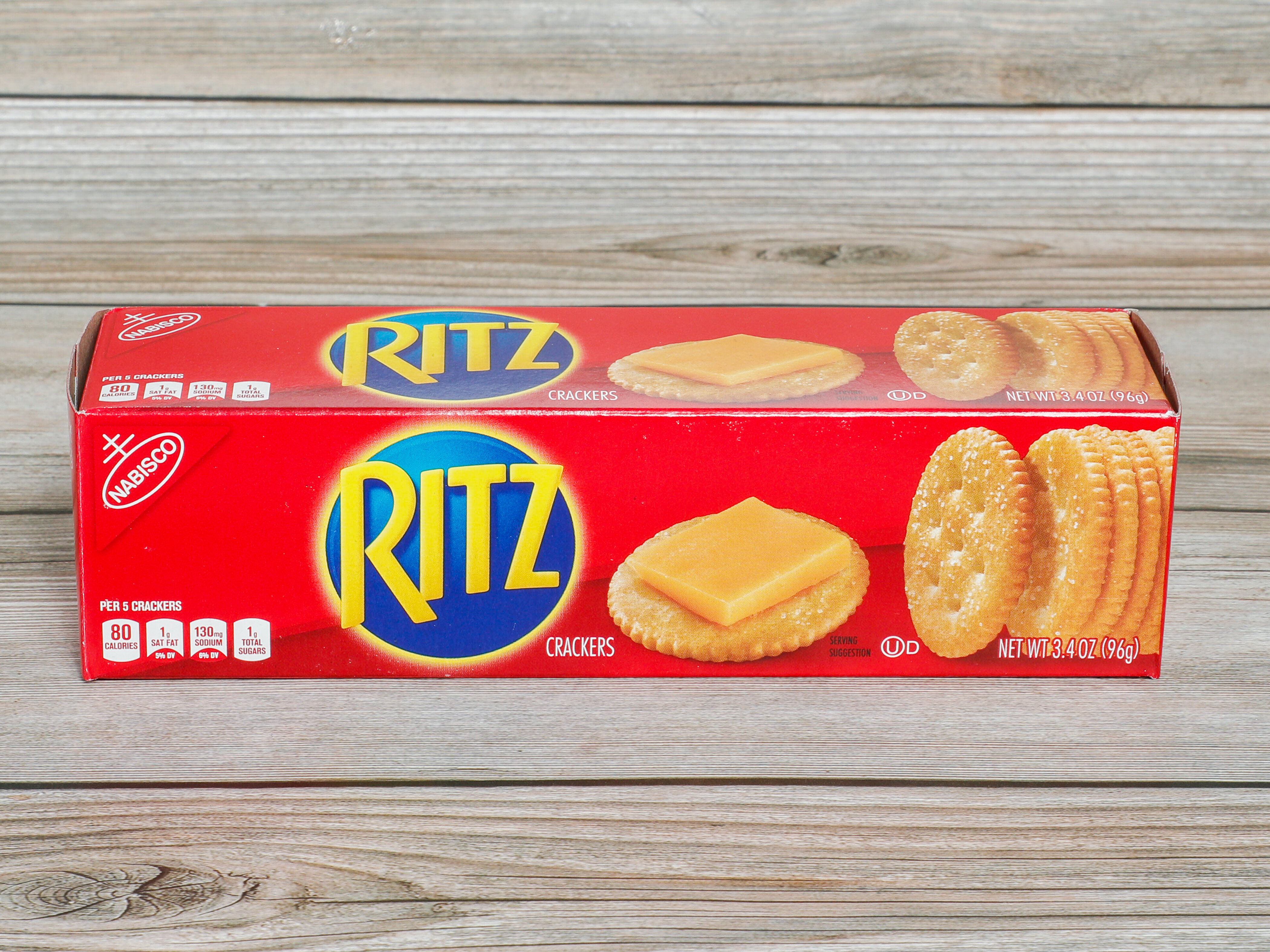 Order Ritz Crackers - 3.4 oz. food online from Amigos Halal Market store, Daly City on bringmethat.com