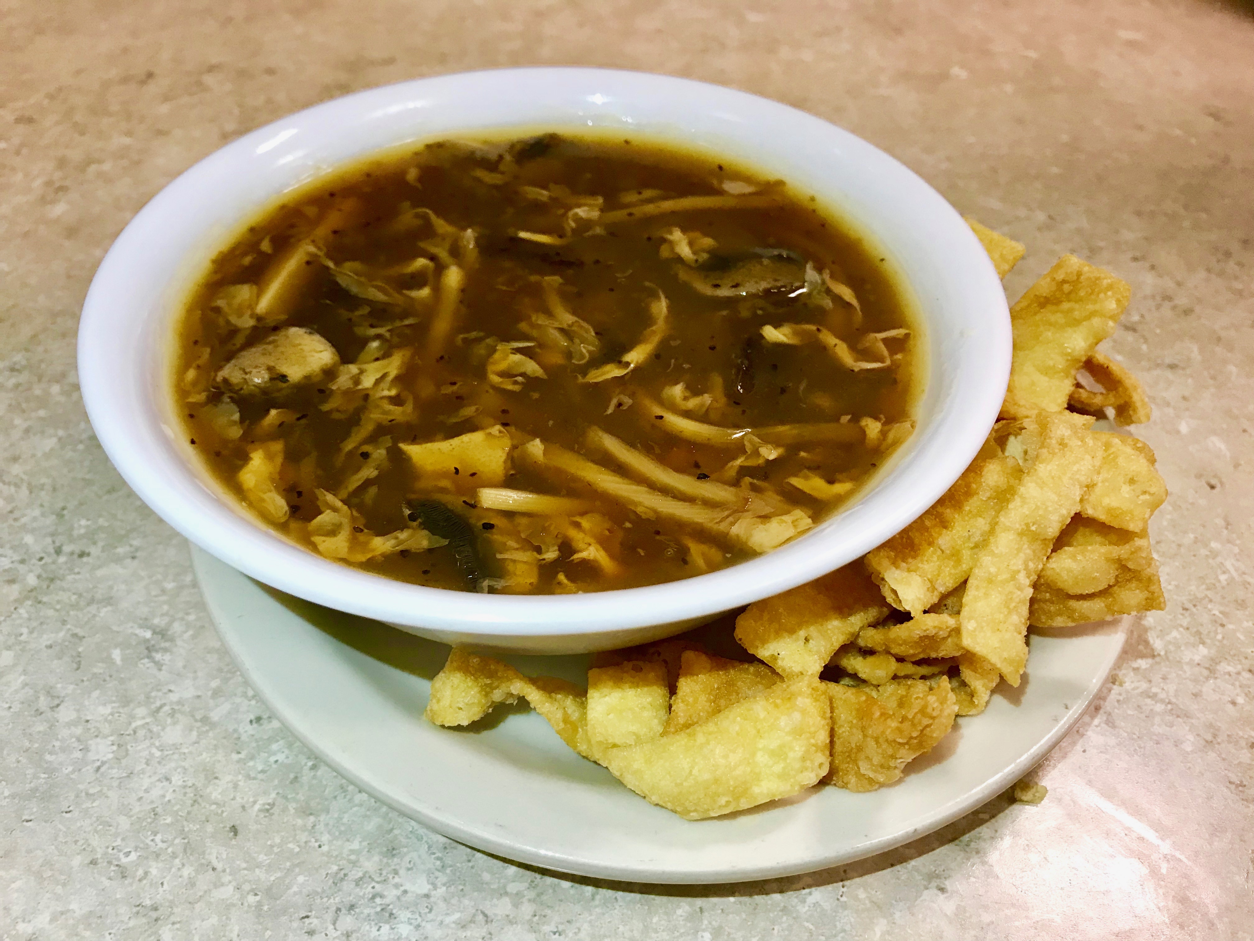 Order S1. Hot and Sour Soup food online from China Island store, Mansfield on bringmethat.com