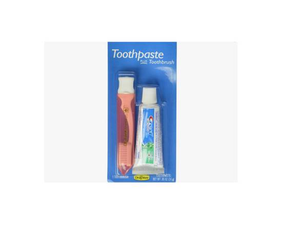 Order Lil' Drugstore Products Crest Toothpaste & Toothbrush Kit food online from Shell store, Pinole on bringmethat.com