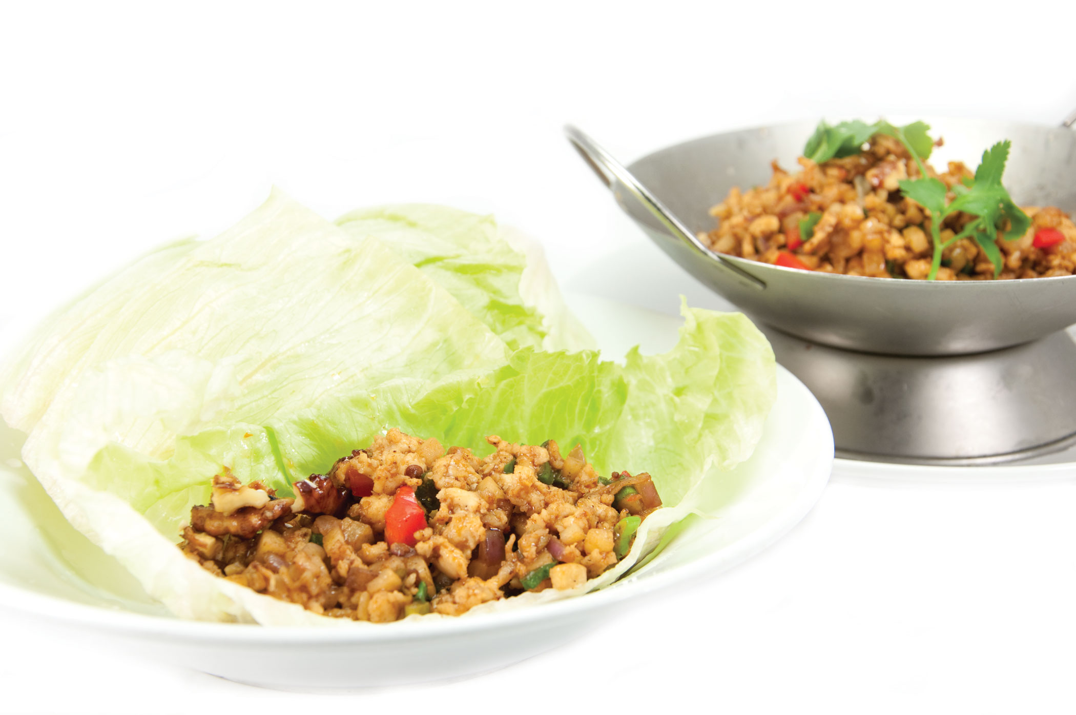 Order Minced Chicken with Lettuce Wrap food online from Wild Ginger store, Bronxville on bringmethat.com