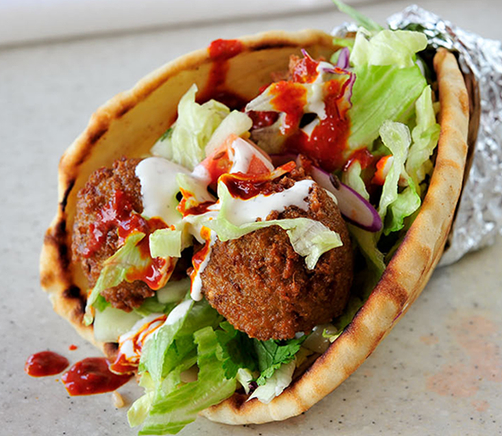 Order Falafel on Pita food online from Shahs Halal Food store, Holbrook on bringmethat.com
