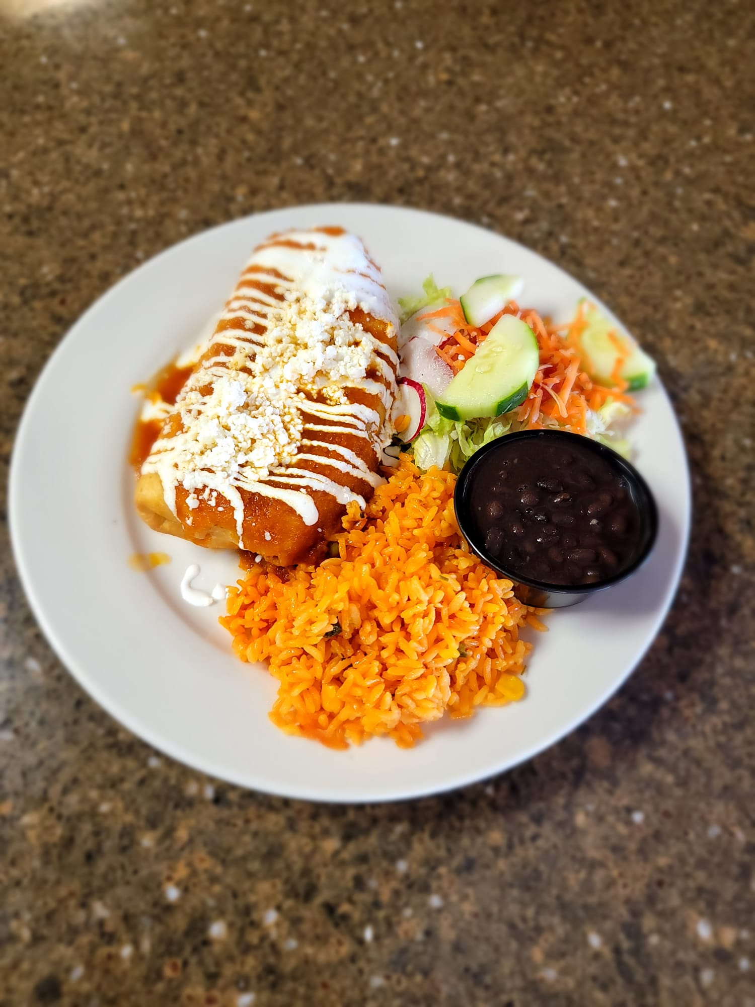 Order Veggie Chimichanga food online from The Avocado Mexican Grill store, Runnemede on bringmethat.com