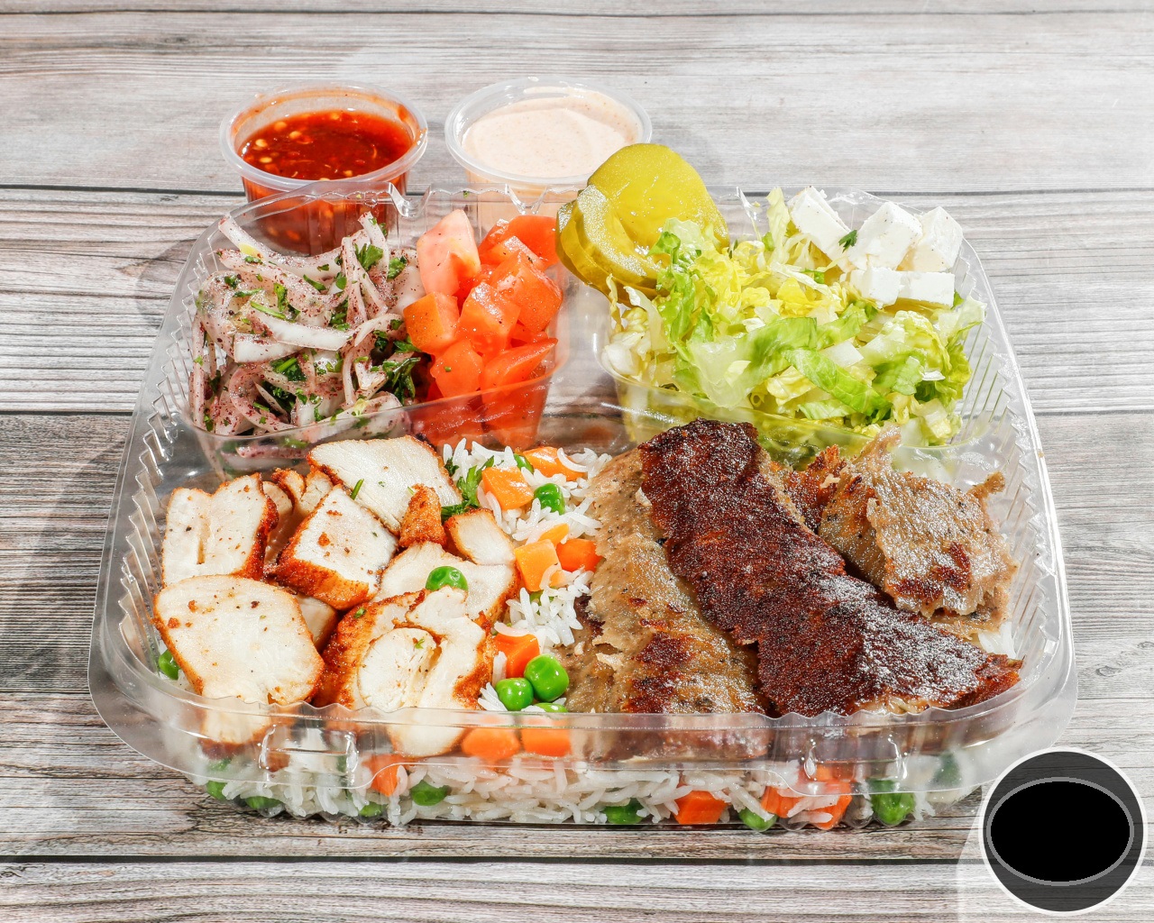 Order  3. Combination Gyro Plate food online from Rumi Kabob store, Vallejo on bringmethat.com