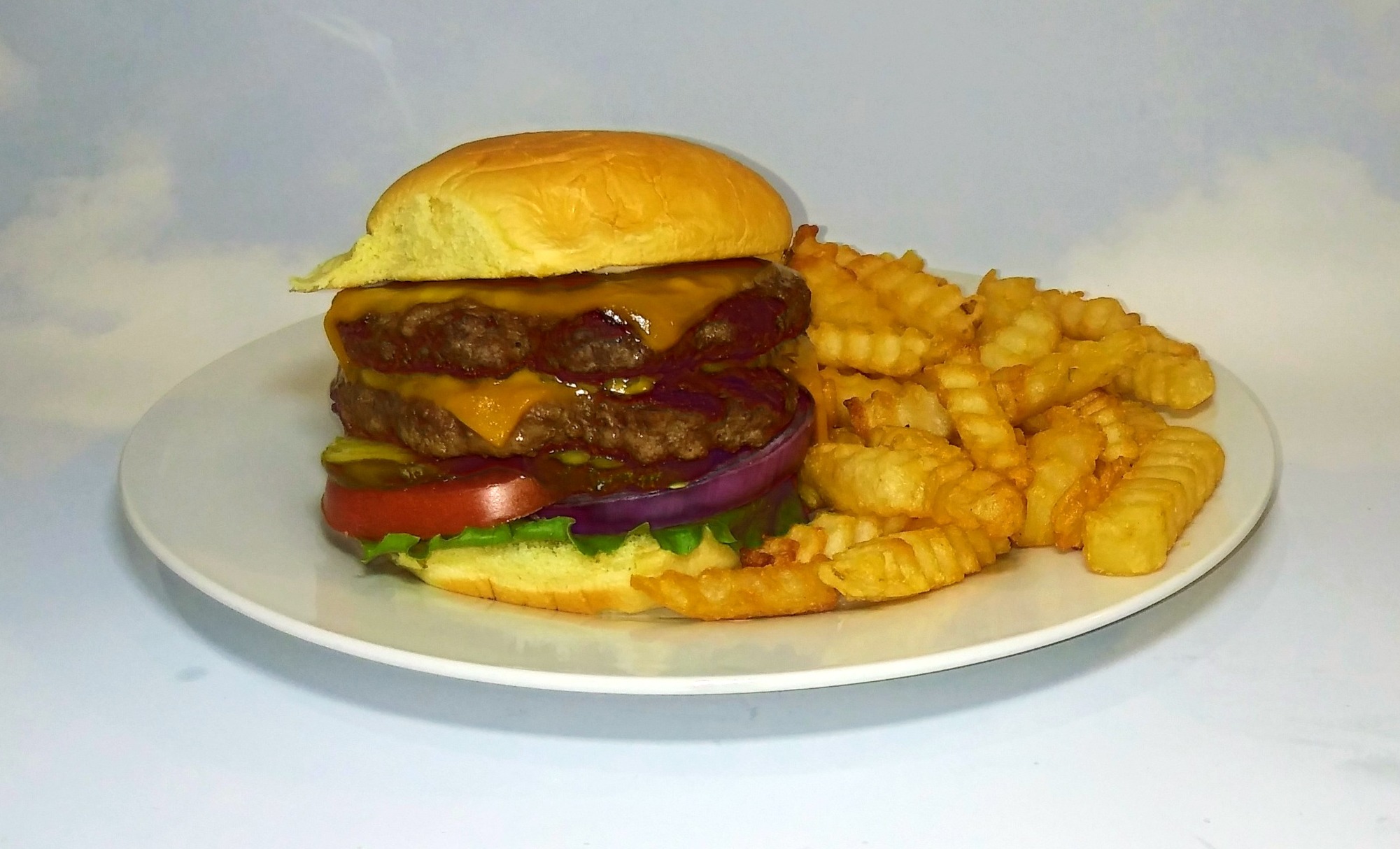 Order Double Cheeseburger. food online from Mr Thomas Diner store, Rochester on bringmethat.com