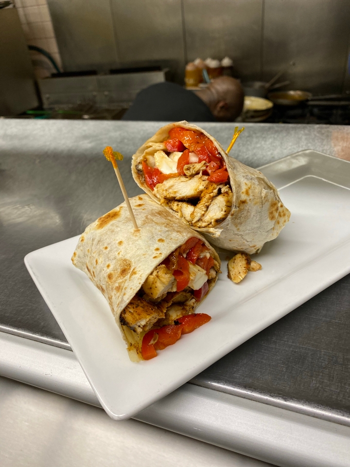 Order Lauren's Blackened Chicken Wrap food online from Shore House Bar & Grill store, Point Pleasant Beach on bringmethat.com