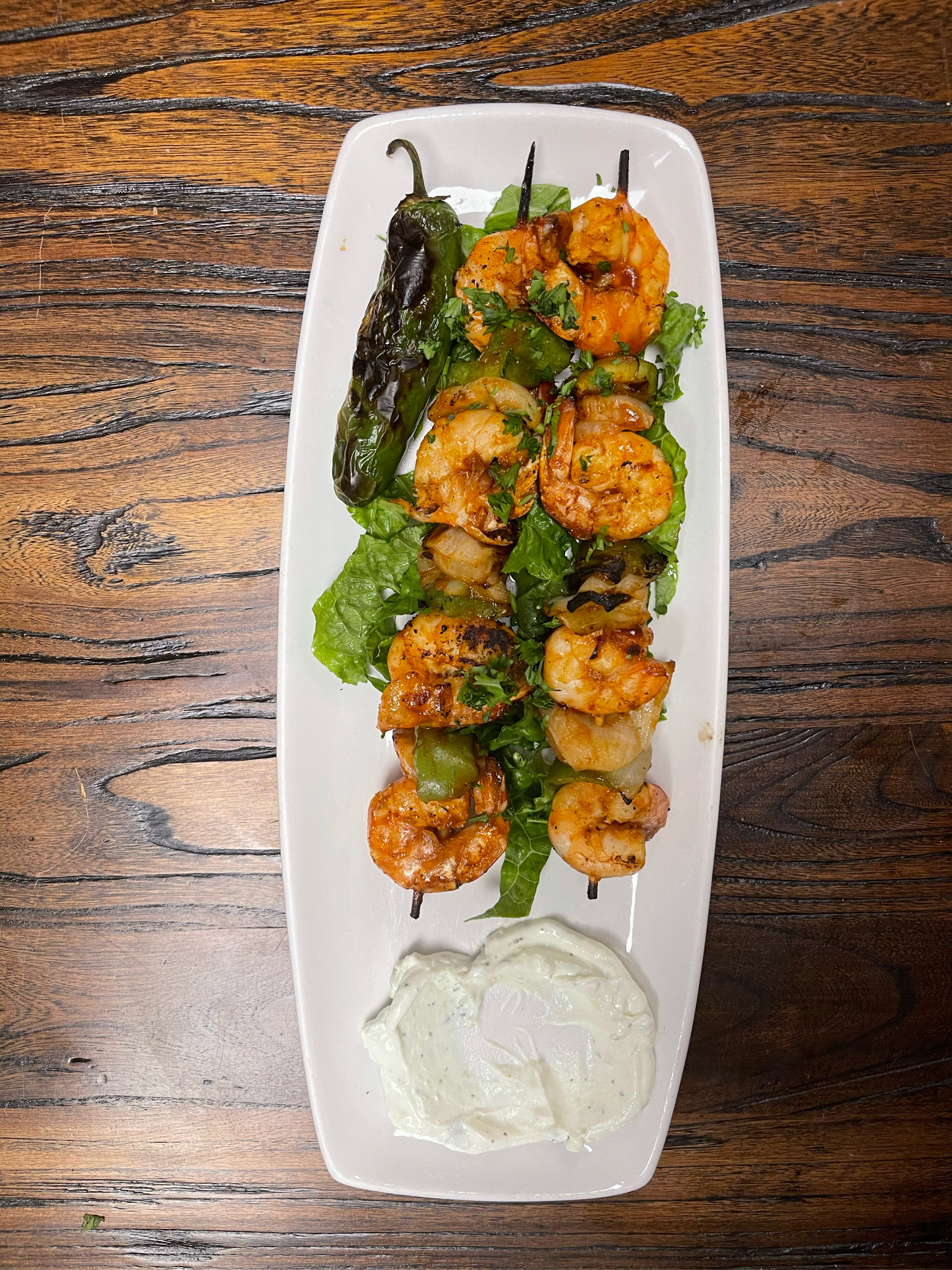 Order Shrimp Kabob food online from Aladdin Mediterranean Grill store, Denver on bringmethat.com