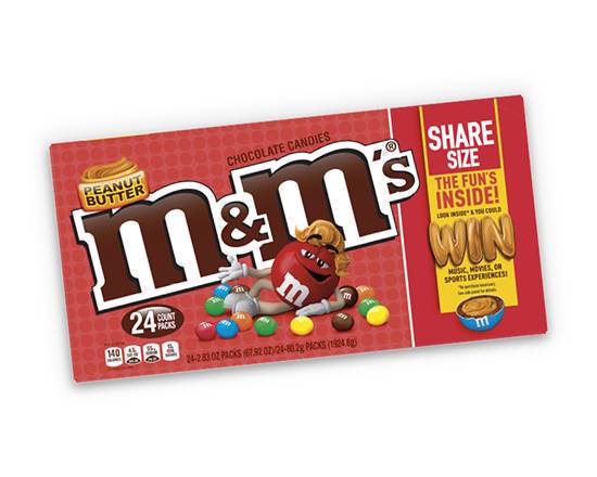 Order M&M's Peanut Butter Share Size (2.83 oz) food online from ampm store, SALEM on bringmethat.com