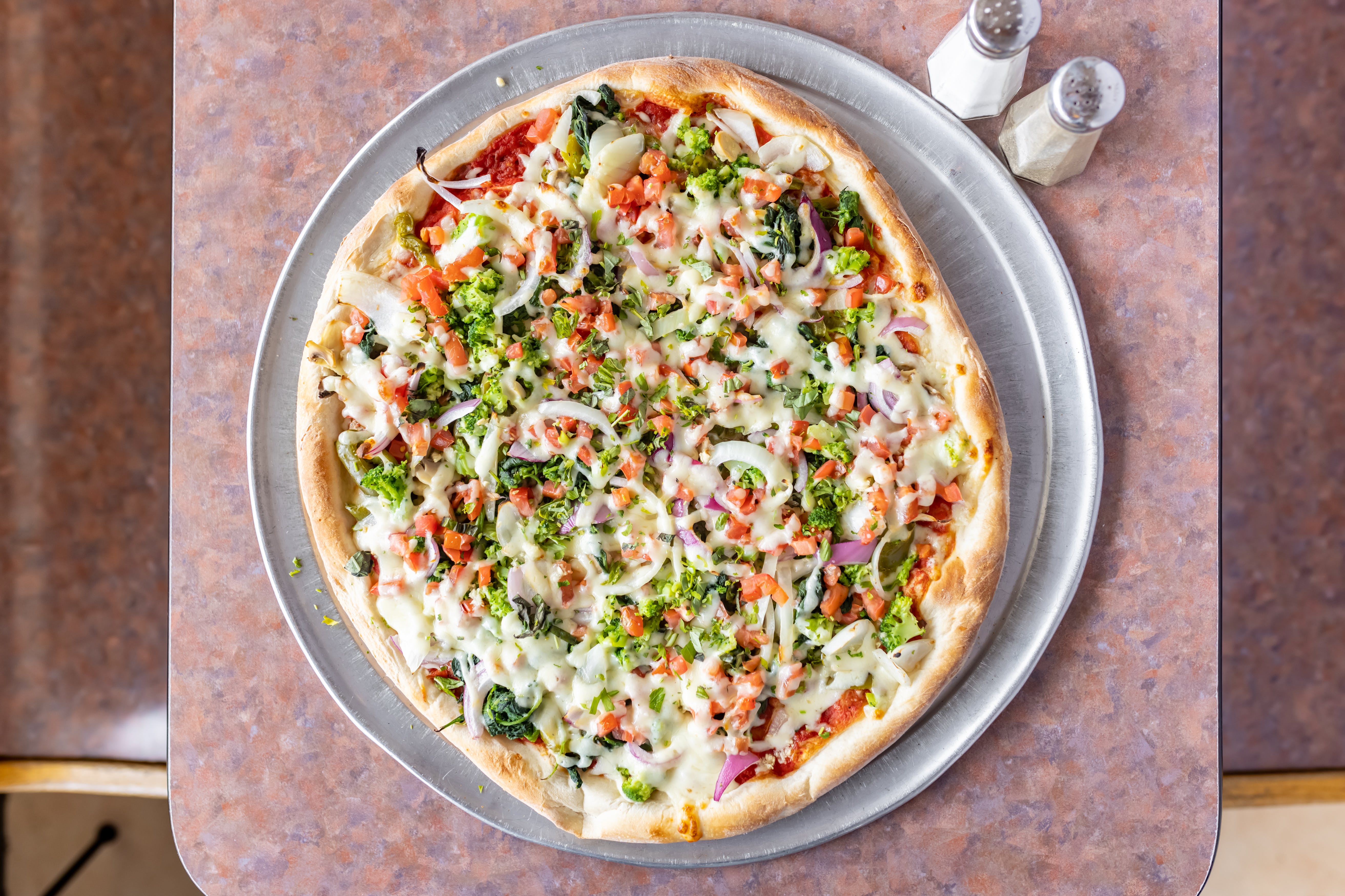 Order Vegetable Special Pizza - Medium 14" food online from Frank's Pizza & Italian Restaurant store, Blairstown on bringmethat.com
