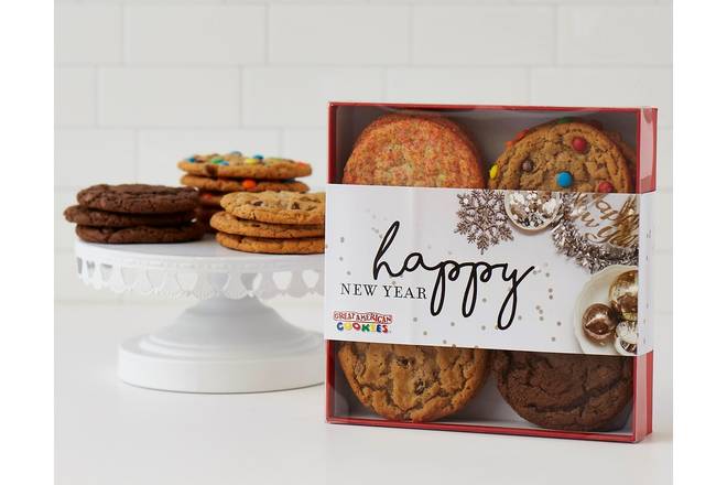 Order Happy New Year Dozen Gift Box food online from Great American Cookies store, Dallas County on bringmethat.com