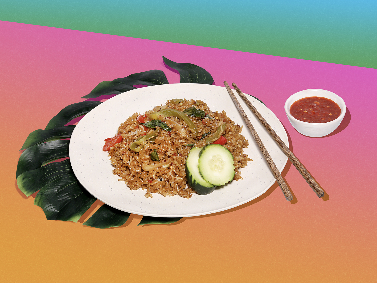 Order Vegan Spicy Basil Fried Rice food online from Nice Rice Vegan Thai store, Woodland Hills on bringmethat.com