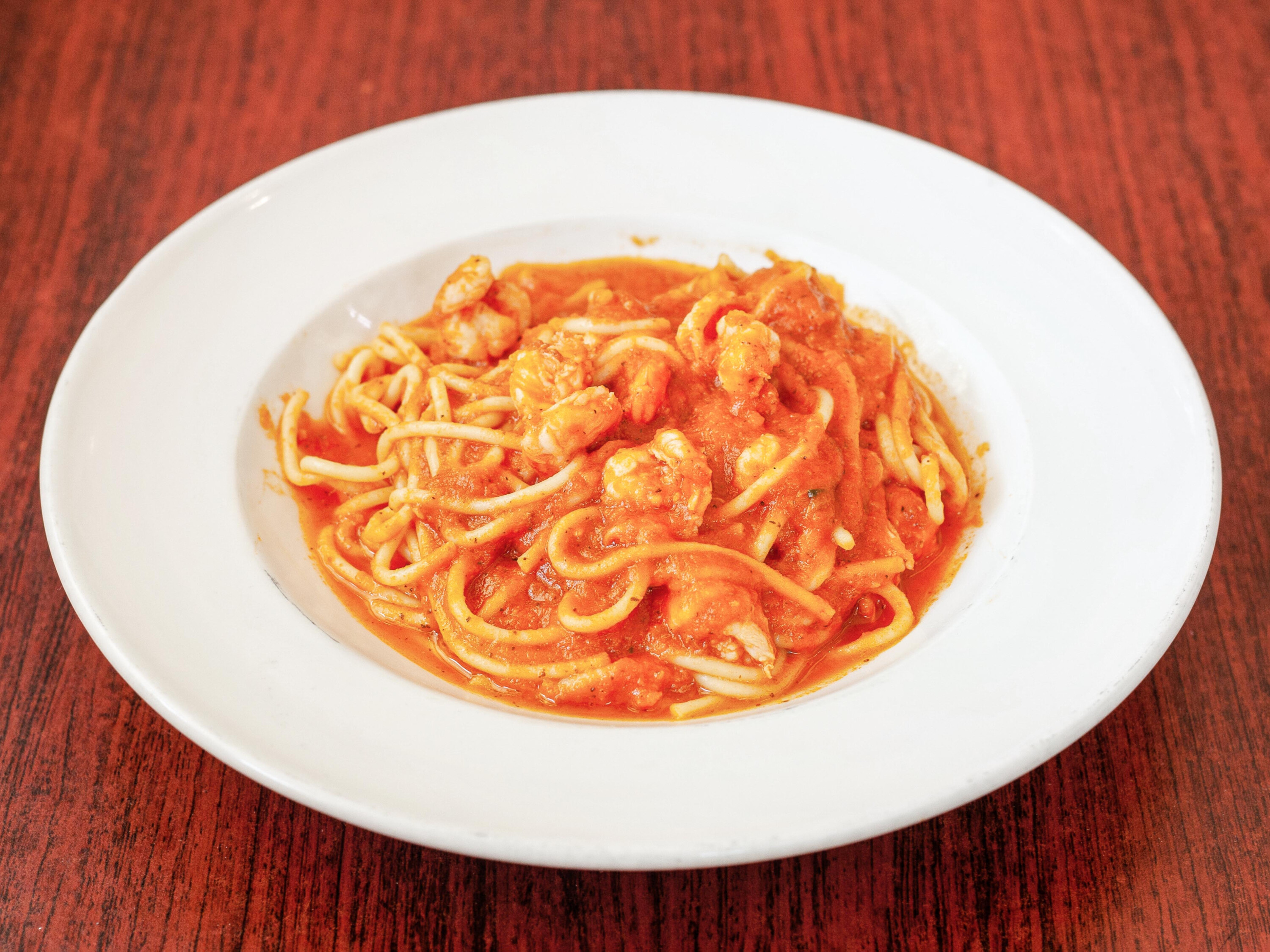 Order 9. Spaghetti with Shrimp food online from La Forcaccia store, Panorama City on bringmethat.com