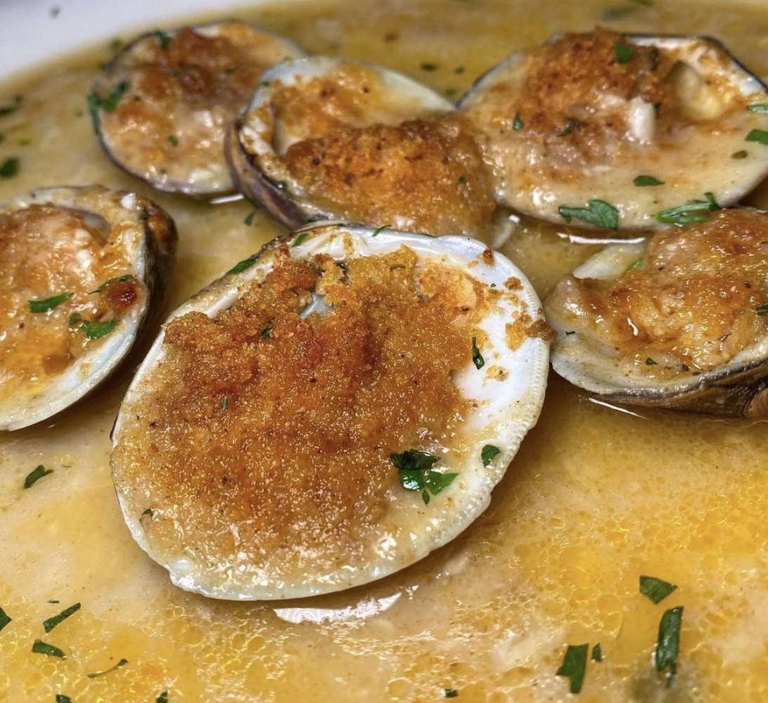 Order Baked Clams Oreganata food online from Gino store, Nesconset on bringmethat.com