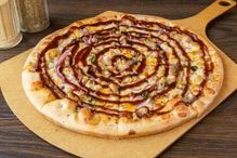 Order Large BBQ Chicken Pizza food online from Pronto Pizza store, Lawrence on bringmethat.com