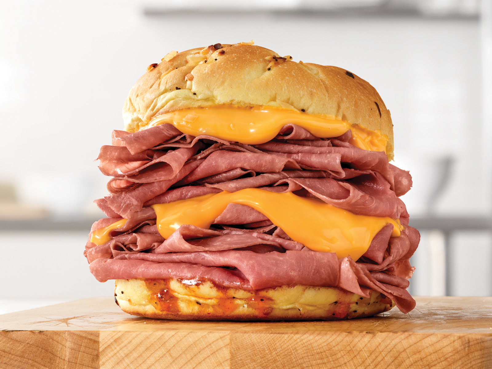 Order 1/2 lb. Beef 'n Cheddar Sandwich food online from Arby store, Countryside on bringmethat.com