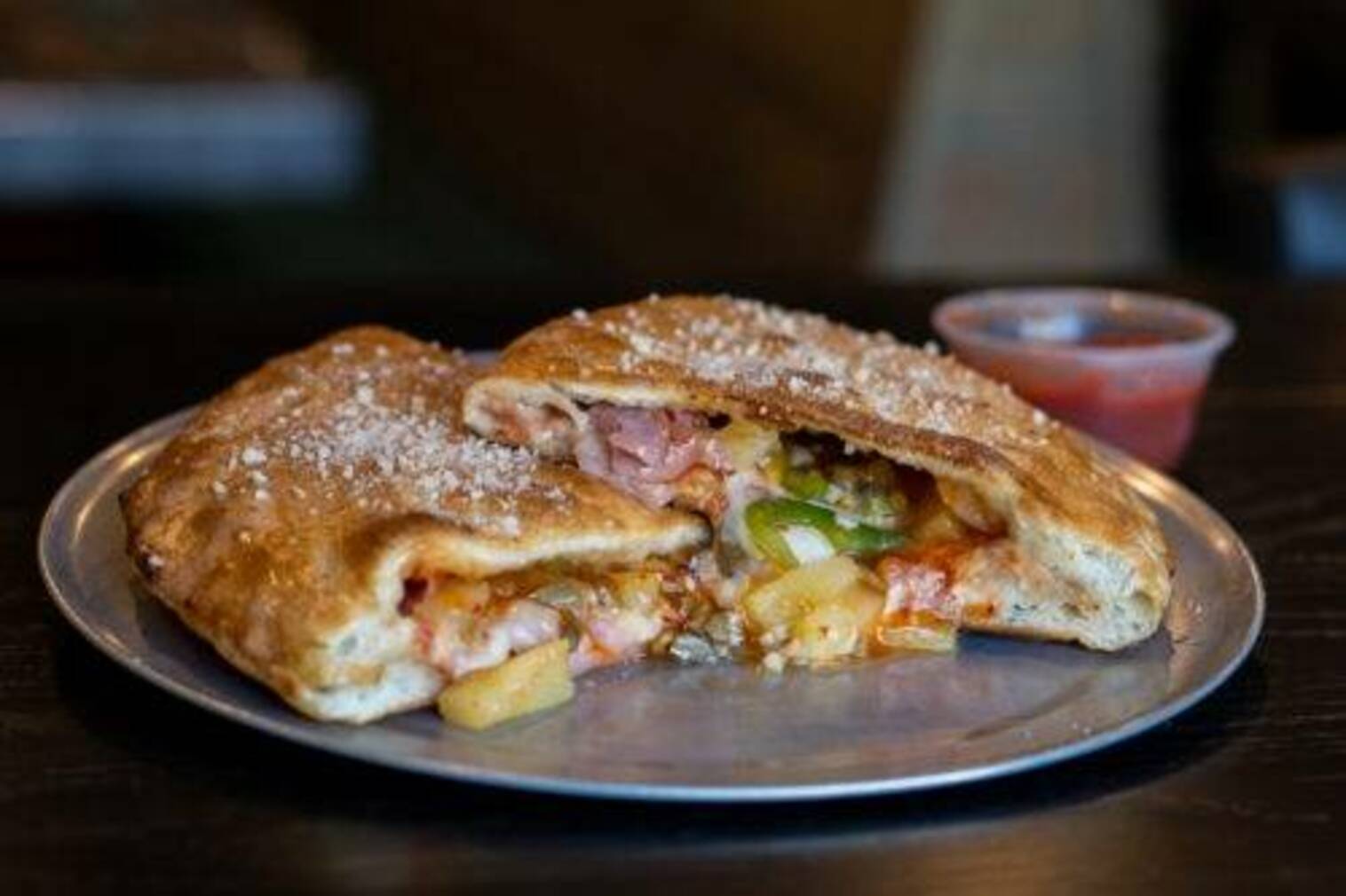Order Maui Waui Calzone (8" Personal) food online from Peace Love And Pizza store, Woodstock on bringmethat.com