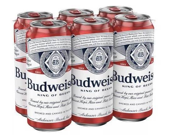 Order Budweiser, 6pk-12oz can beer (5.0% ABV) food online from Cold Spring Liquor store, Liberty Hill on bringmethat.com