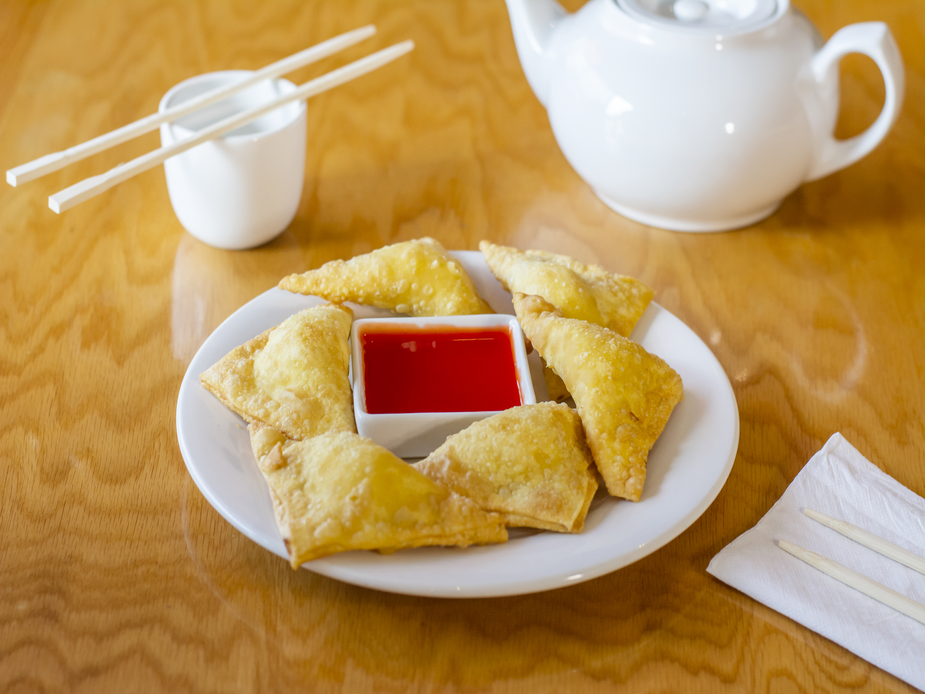 Order 6 Piece Crab Rangoon food online from Ministop Chinese Restaurant store, Kennesaw on bringmethat.com