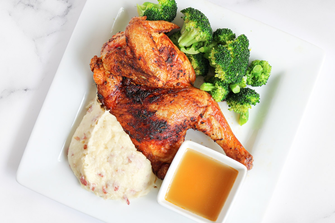 Order Roasted Half Chicken Entree food online from Cafe Express store, Houston on bringmethat.com