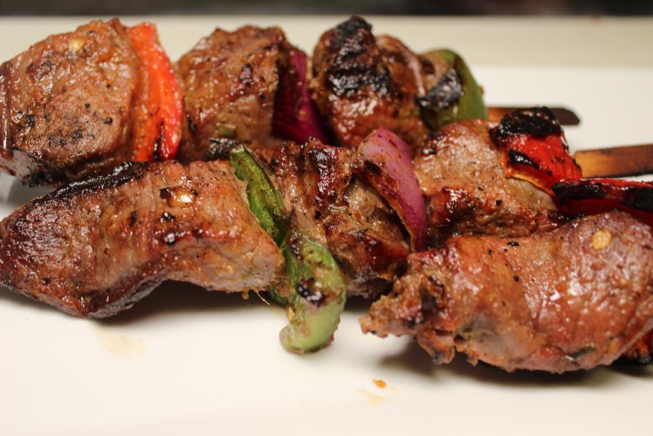 Order Steak kabobs food online from Okapi Bistro store, Bloomingdale on bringmethat.com