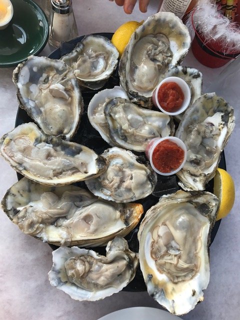 Order Fresh Oysters--1/2 Dozen food online from Front Street Station store, Greenport on bringmethat.com