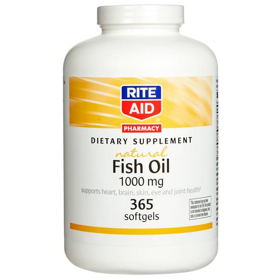 Order Rite Aid Fish Oil Softgels 1000 mg (365 ct) food online from Rite Aid store, Palm Desert on bringmethat.com