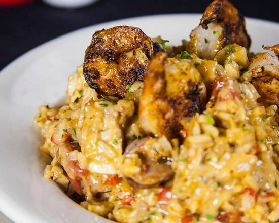 Order Mardi Gras Jambalaya food online from The White Chocolate Grille store, Naperville on bringmethat.com