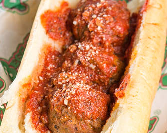 Order Italian Meatball Sandwich food online from Beggars Pizza store, Blue Island on bringmethat.com