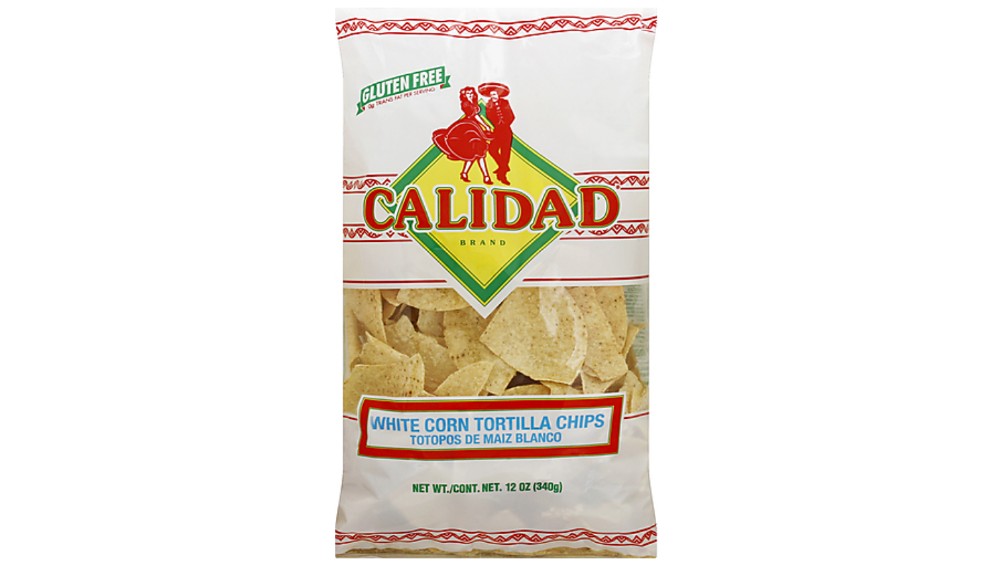 Order Calidad White Corn Tortilla Chips 12 oz food online from Village Commons Liquor store, Camarillo on bringmethat.com