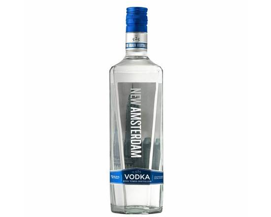 Order New Amsterdam Vodka, 750mL bottle (40% ABV) food online from Moby Liquor store, Los Angeles on bringmethat.com