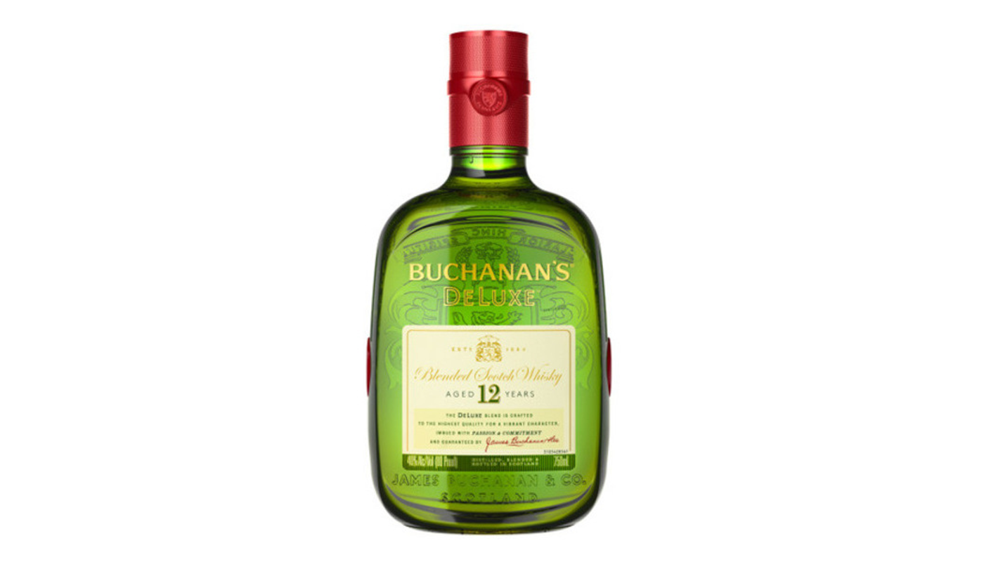 Order Buchanan's DeLuxe Blended Scotch Whisky 12 Year 750mL food online from Golden Rule Liquor store, West Hollywood on bringmethat.com