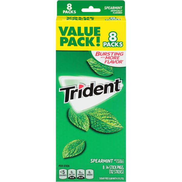 Order Trident Value Pack Spearmint food online from Terrible store, Las Vegas on bringmethat.com