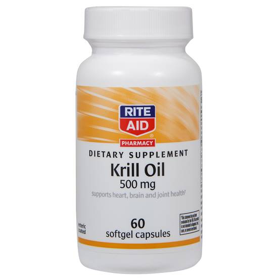 Order Rite Aid Krill Oil Softgels 500mg (60 ct) food online from Rite Aid store, Palm Desert on bringmethat.com