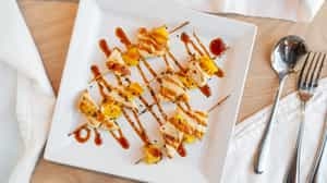 Order Teriyaki Chicken & Pineapple Skewers food online from Tea Bar & Fusion Cafe store, Redding on bringmethat.com