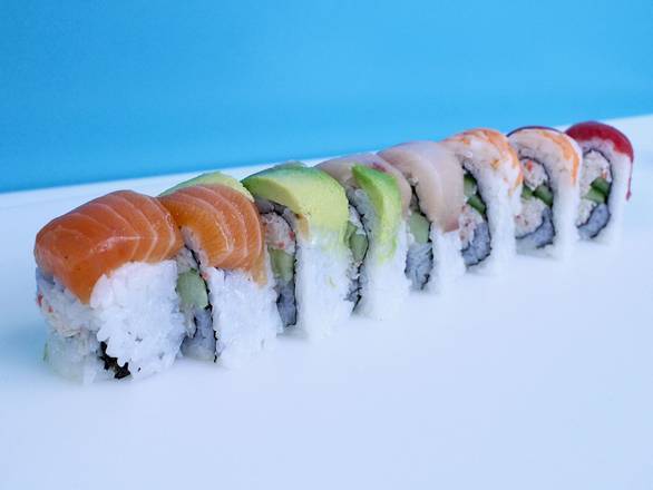 Order Rainbow Roll food online from 808 Sushi Express store, Las Vegas on bringmethat.com