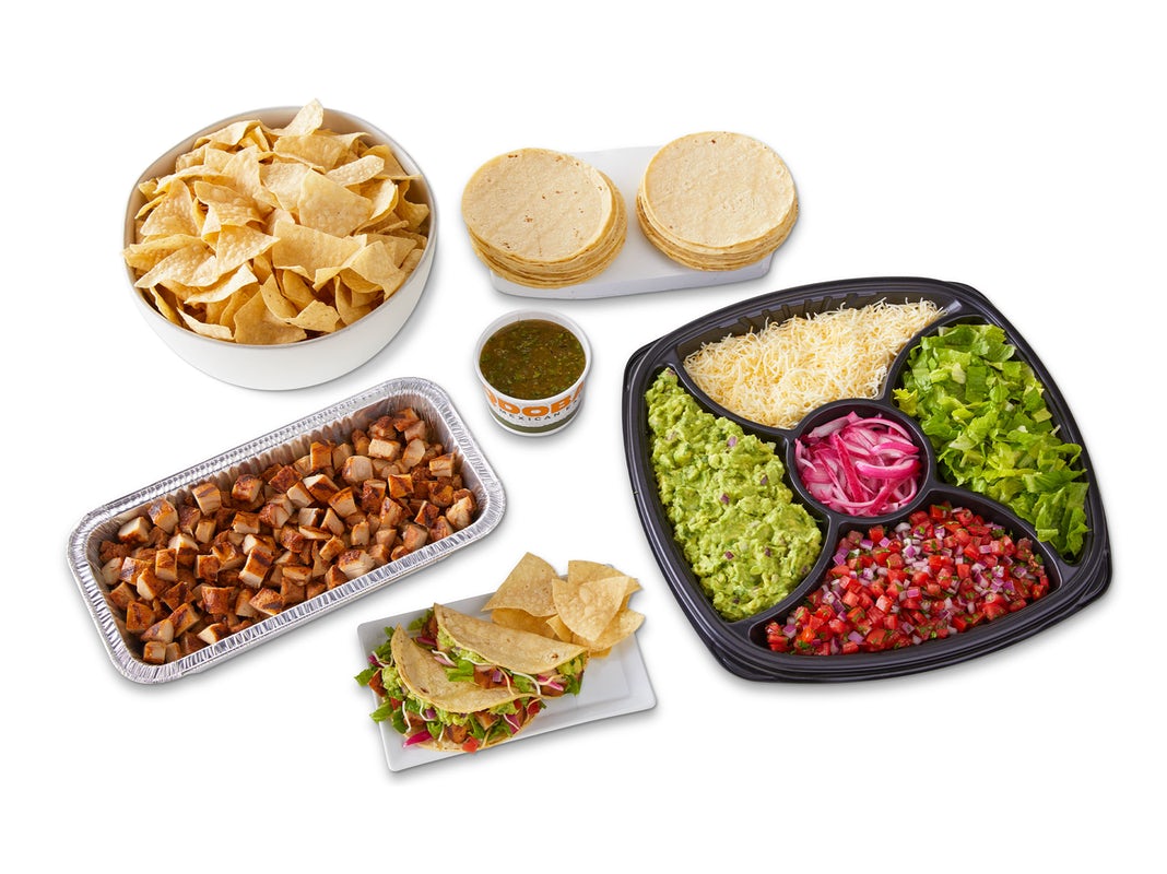 Order Taco Kit (Serves 10) food online from Qdoba Mexican Eats store, Grand Rapids on bringmethat.com