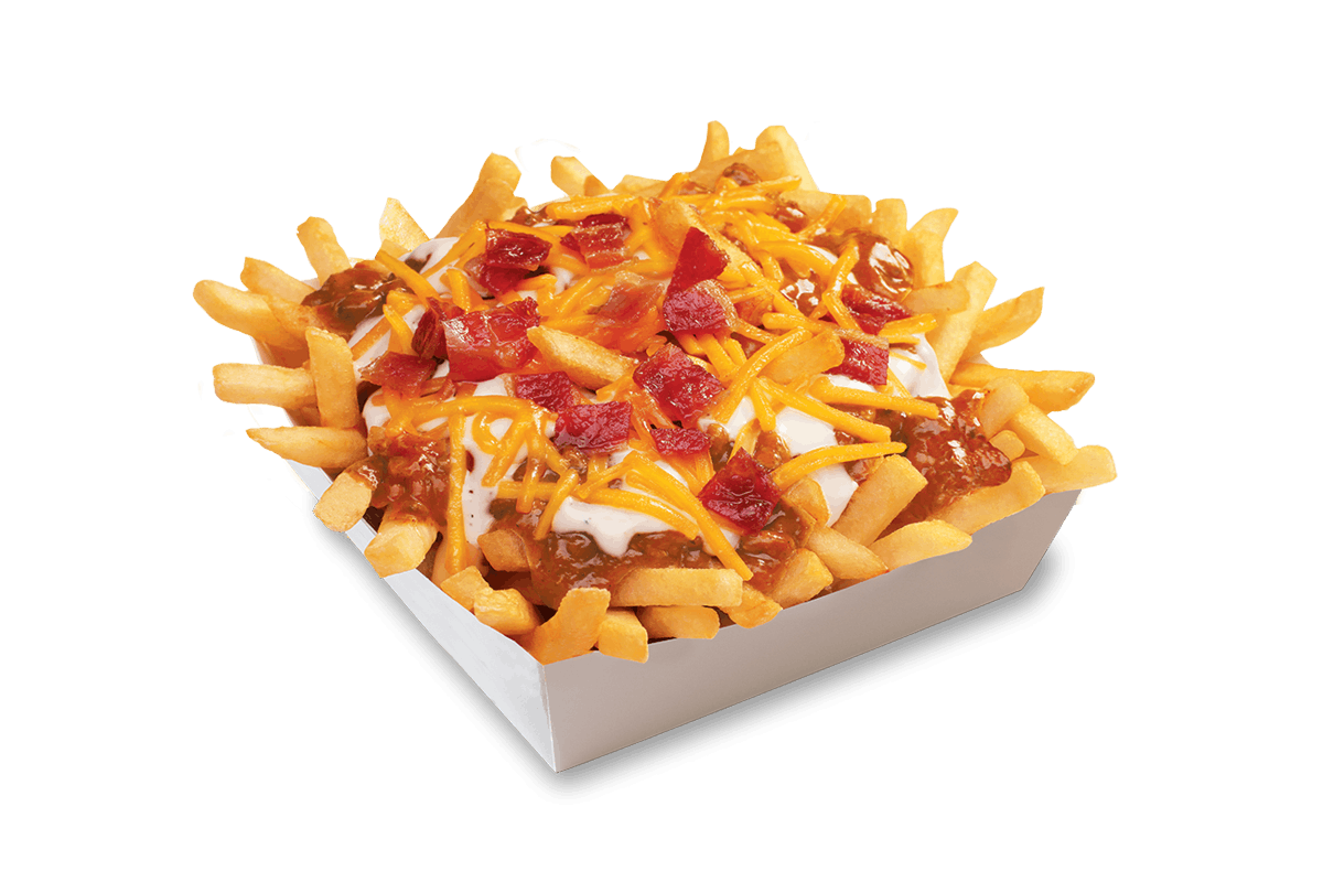 Order Bacon Ranch Chili Cheese Fries food online from Wienerschnitzel store, Ventura on bringmethat.com