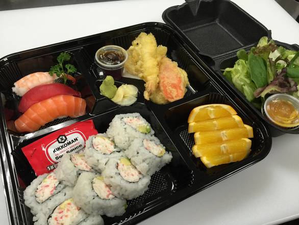 Order Bento 3: 3pcs Sushi and 8 Cali food online from J Sushi Brea store, Brea on bringmethat.com