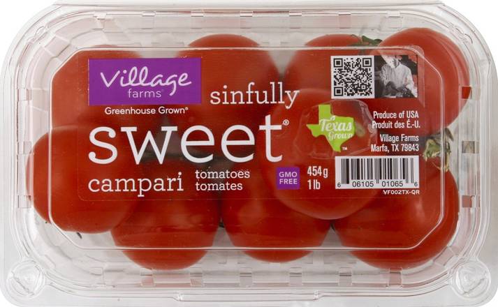 Order Village Farms · Sinfully Sweet Campari Tomatoes (1 lb) food online from Jewel-Osco store, Park Ridge on bringmethat.com