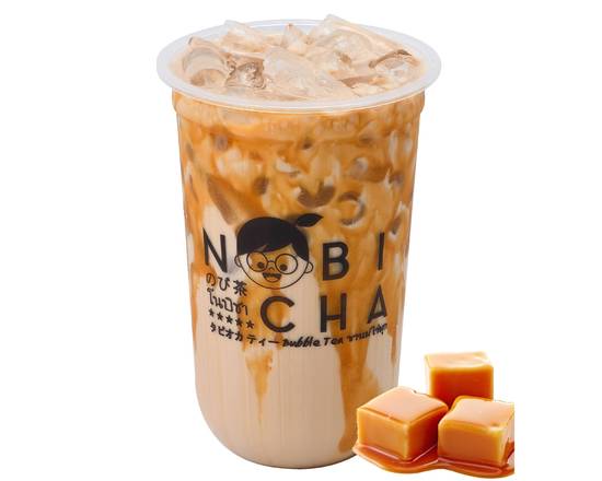 Order Caramel Milk Tea food online from Nobi Cha Bubble Tea store, Atlanta on bringmethat.com
