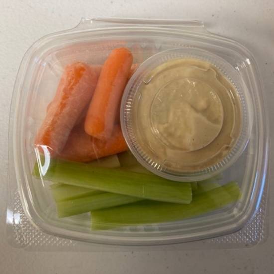 Order Container of Hummus with Carrots & Celery food online from The Perfect Pita store, Springfield on bringmethat.com