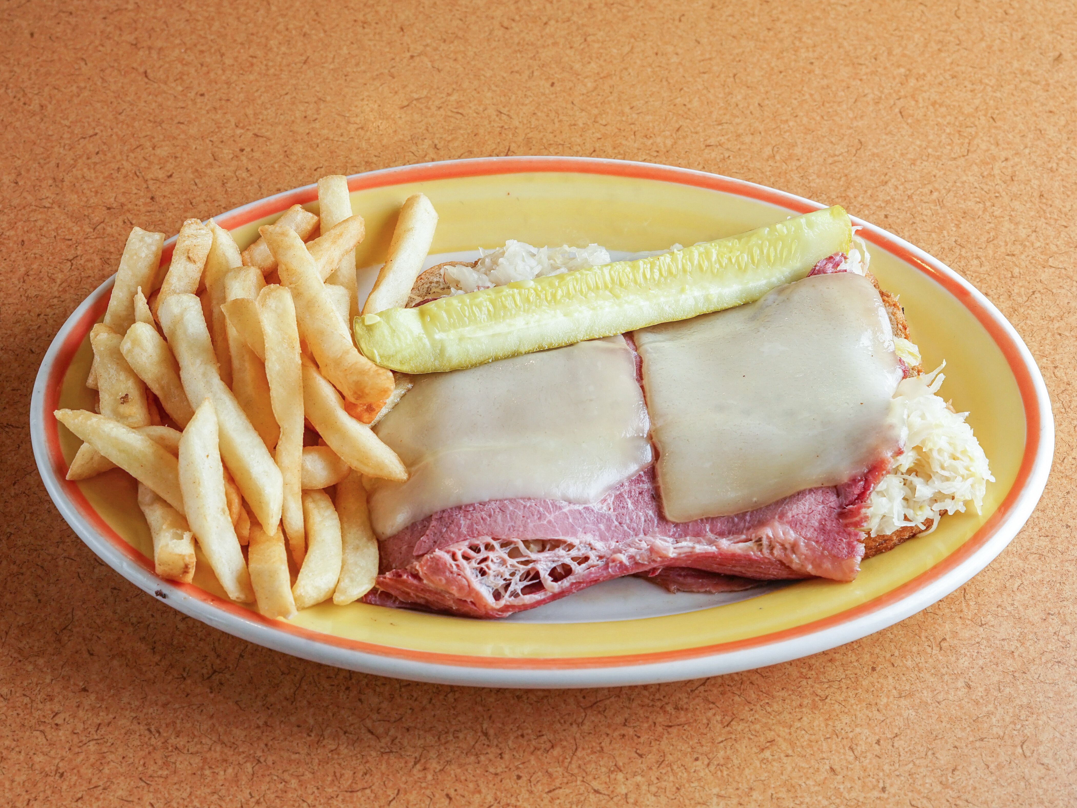 Order Grilled Reuben Sandwich food online from Temple Family Restaurant store, Temple on bringmethat.com