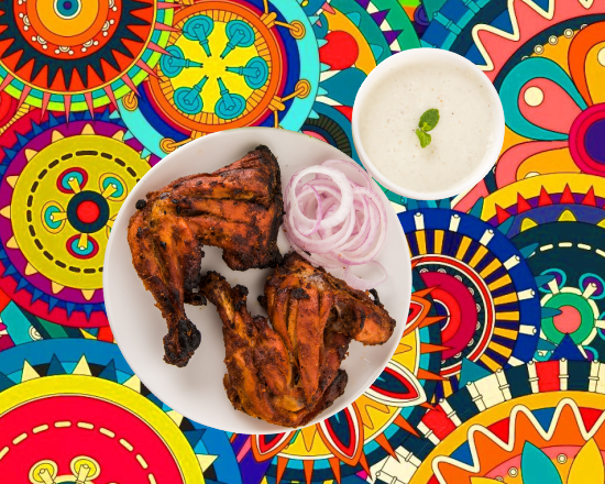 Order Char Grilled Tandoori Chicken food online from Tick-Tock Tikka House store, Irving on bringmethat.com