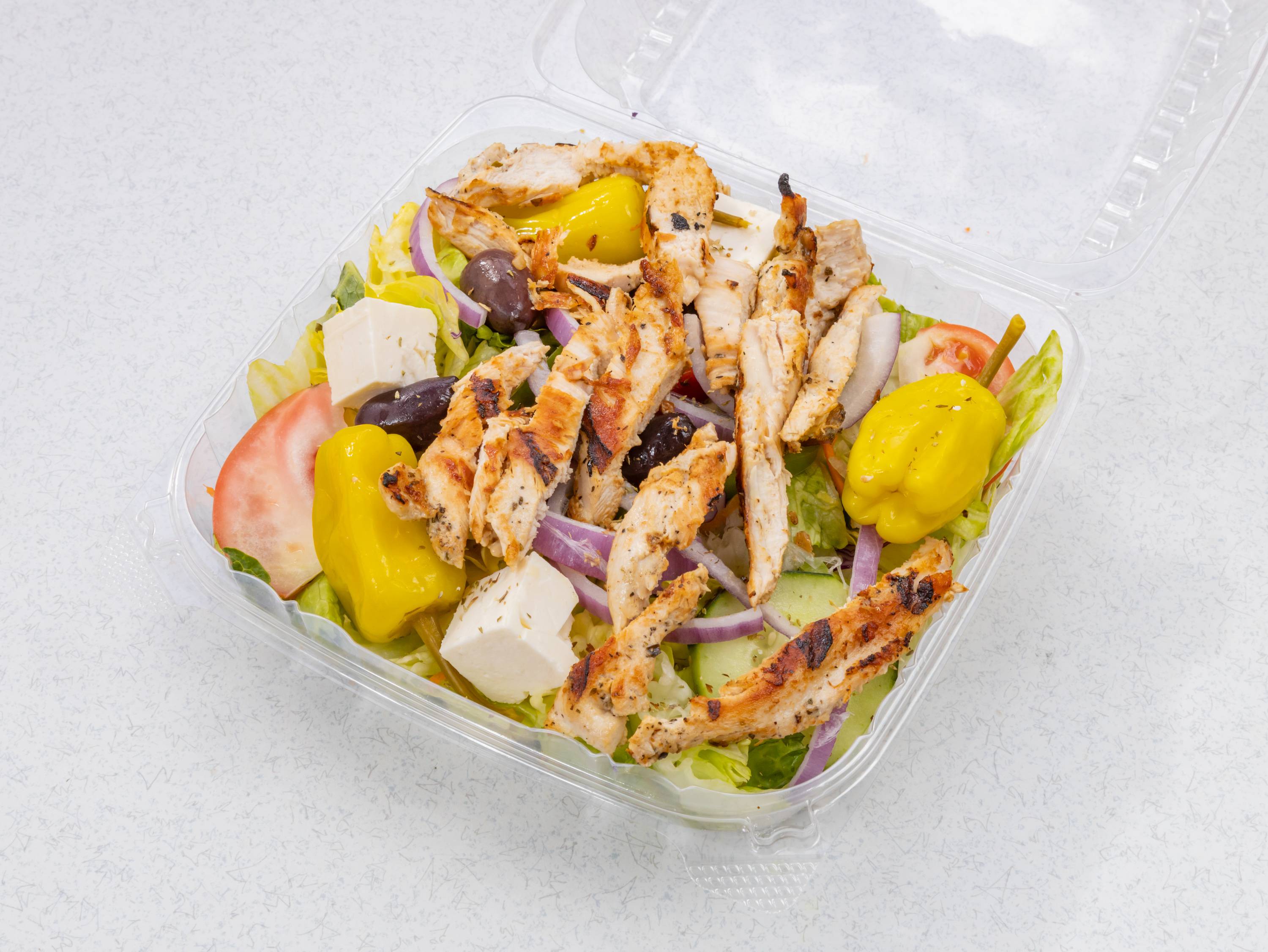 Order Greek Chicken Salad food online from Poor Boy store, Maywood on bringmethat.com