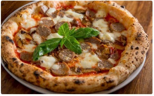 Order Salsiccia Pizza - Personal 12'' (6 Slices) food online from Dellarocco's of Brooklyn store, Brooklyn Heights on bringmethat.com