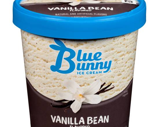 Order Blue Bunny Vanilla Bean Ice Cream 1 Pint food online from Abc Discount Store store, San Diego on bringmethat.com