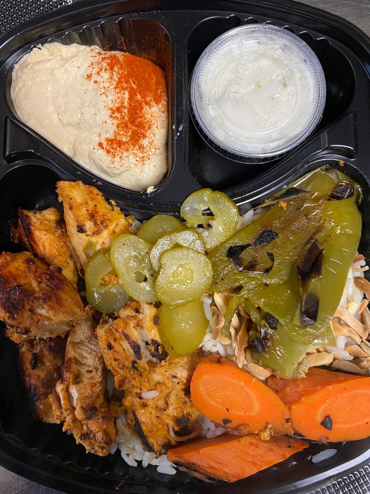 Order Chicken Tawook Lunch food online from La Fresh Mediterranean Grill store, Plymouth on bringmethat.com