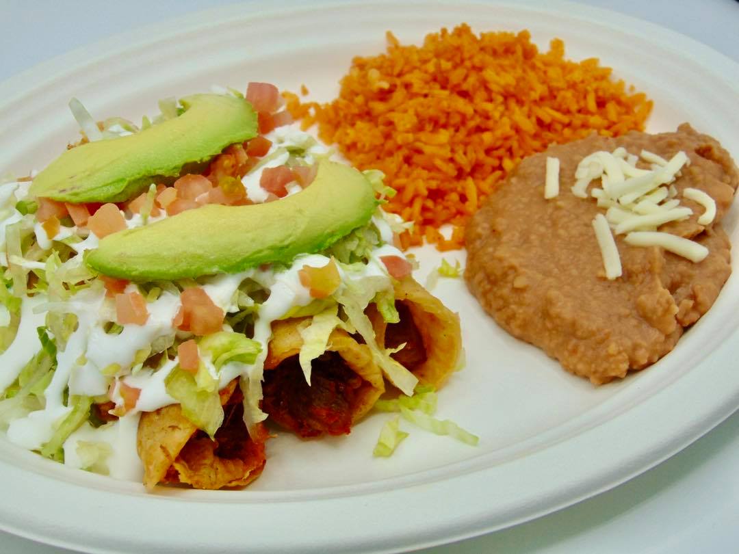 Order 3 chicken Flautas Combo food online from Chicago Style Taco Shop store, Lombard on bringmethat.com
