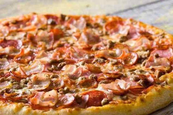 Order Gourmet Meat Specialty Pizza food online from Amili's Pizzeria store, Plum on bringmethat.com