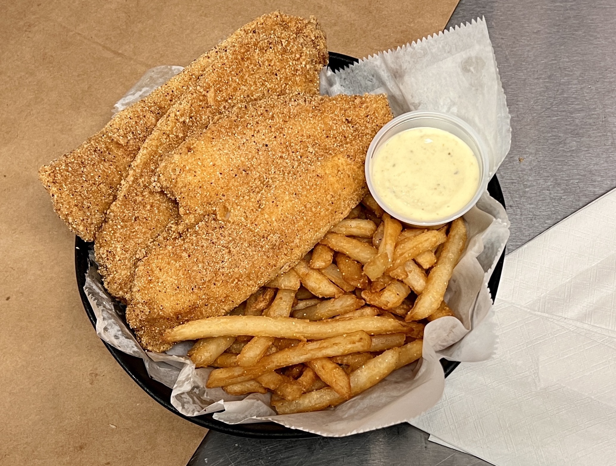 Order 3 Piece Flounder food online from Sc Fried Seafood store, Atlanta on bringmethat.com