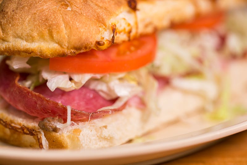 Order Ham, Cheese & Salami Grinder - Half food online from Mancino's store, Fort Wayne on bringmethat.com